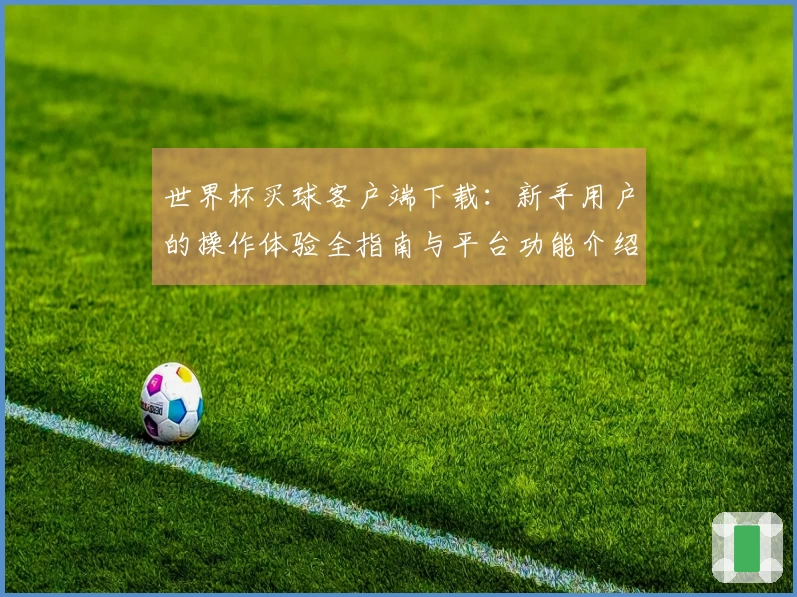 世界杯买球客户端下载：新手用户的操作体验全指南与平台功能介绍